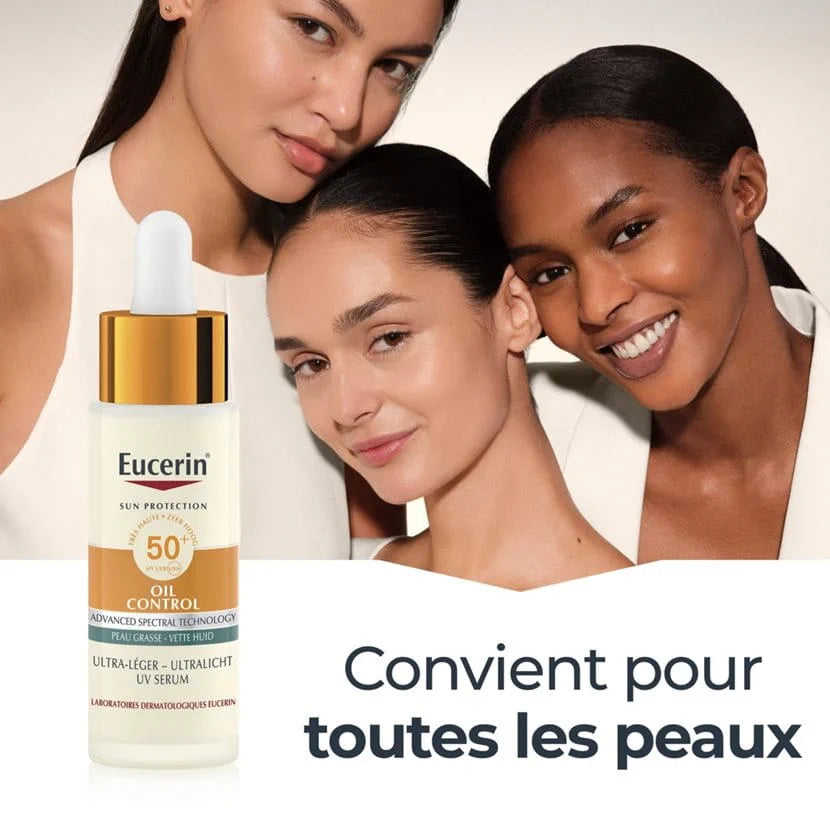 Eucerin Sérum Oil Control Ultra-léger SPF 50+   30 ml Peau grasse à tendance acnéique