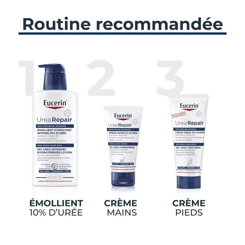 EUCERIN UreaRepair Crème Pieds 10% d'Urée   Pieds très secs   LOT DE 2 * 100ml