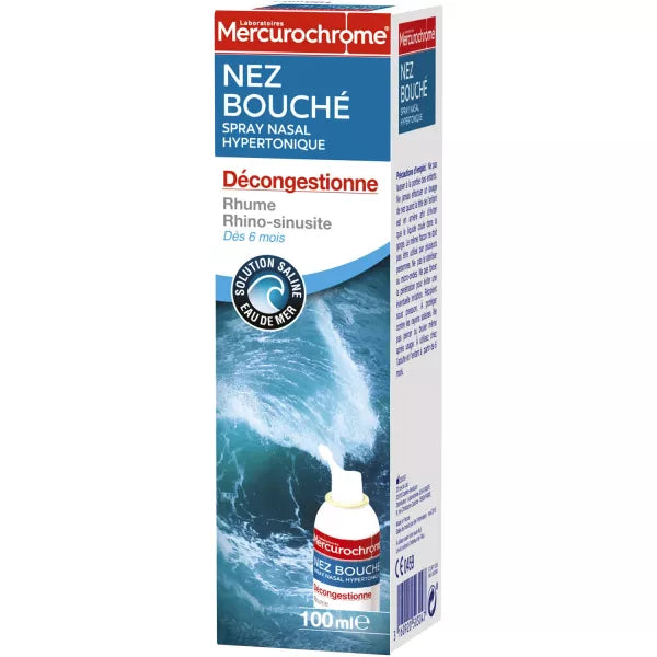 MERCUROCHROME Spray nasal Eau de Mer Hypertonique 100 ml