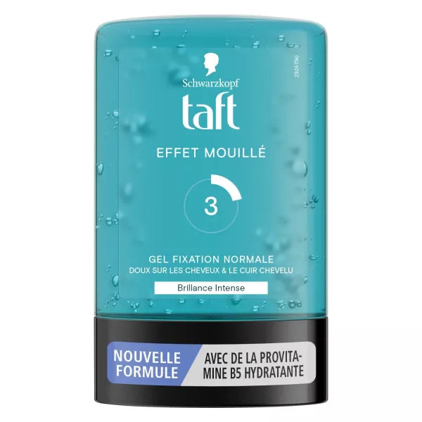 SCHWARZKOPF Taft Effet Mouillé gel coiffant fixation normale niveau 3 brillance intense 300 ml
