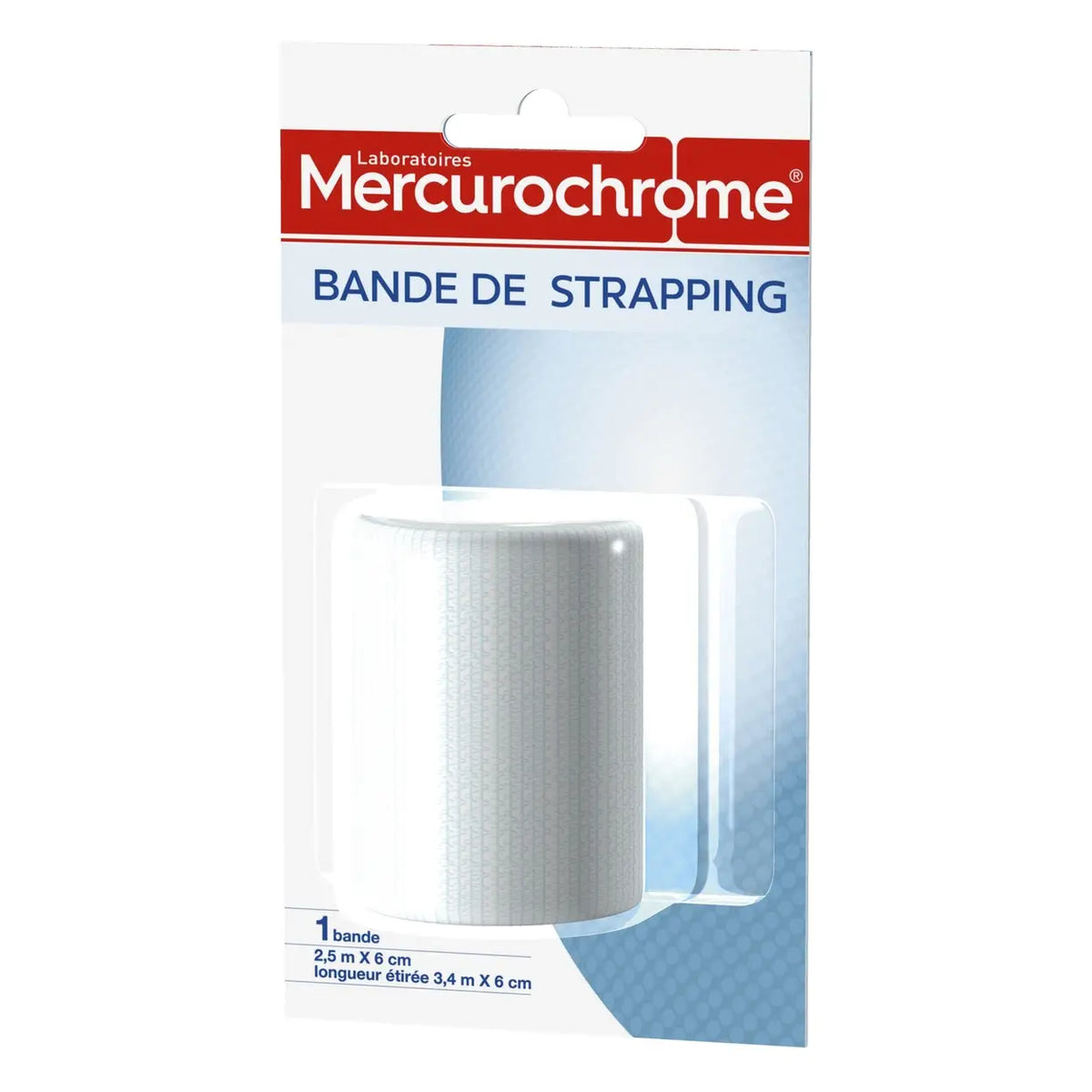MERCUROCHROME Bande de strapping, 6m×2,5 cm