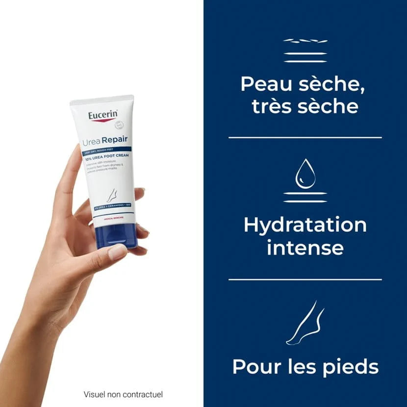 EUCERIN UreaRepair Crème Pieds 10% d'Urée   Pieds très secs   LOT DE 2 * 100ml
