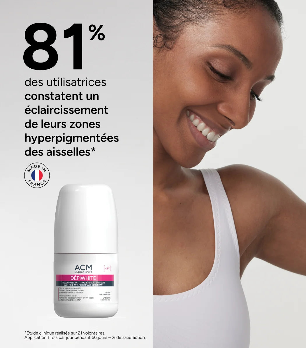 ACM Dépiwhite Déodorant Anti-transpirant Unifiant  Soins anti-taches, Hyperpigmentation 50 ml