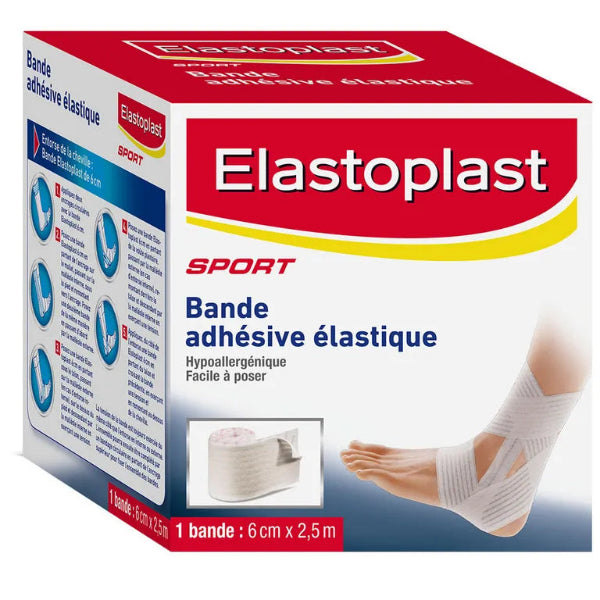 ELASTOPLAST  Sport Bande adhésive élastique 2,5 m x 6 cm