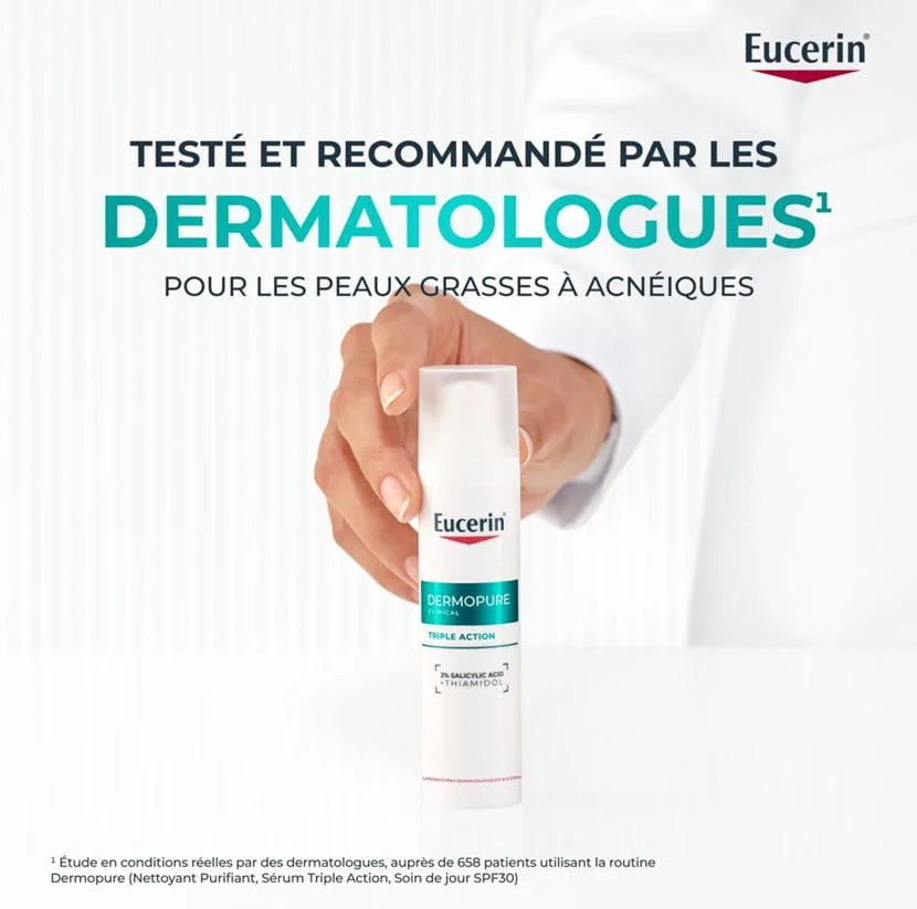 Eucerin DERMOPURE CLINICAL TRIPLE ACTION Peau grasse à tendance acnéique
