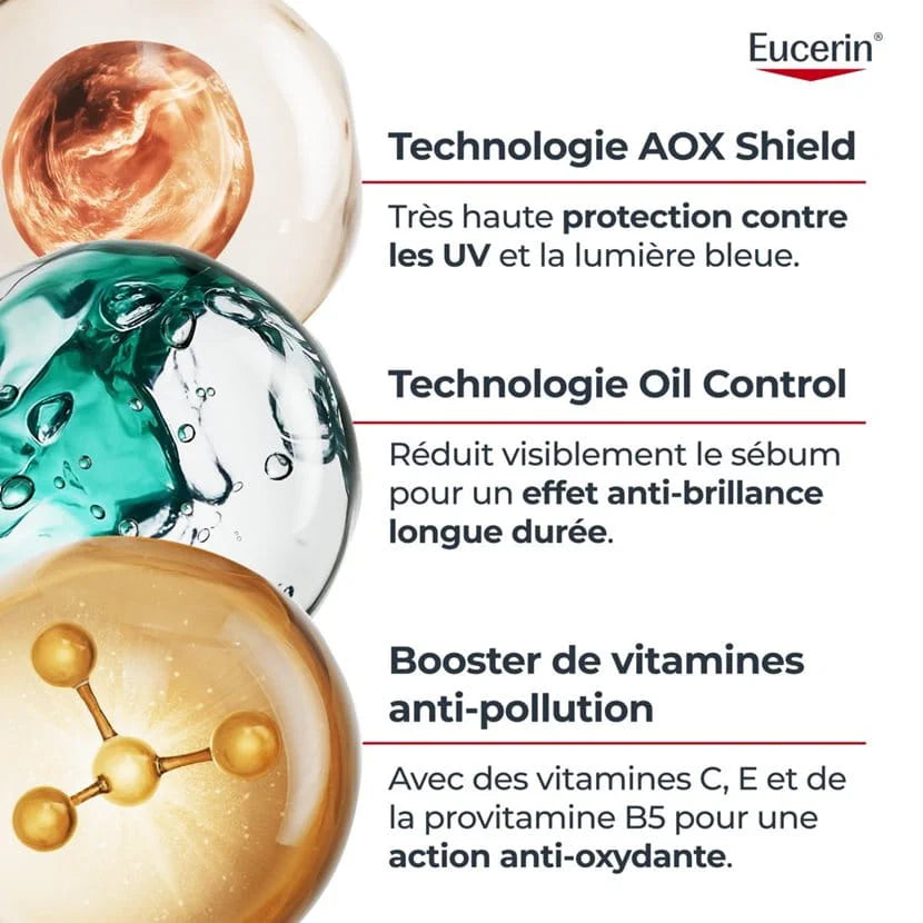 Eucerin Sérum Oil Control Ultra-léger SPF 50+   30 ml Peau grasse à tendance acnéique