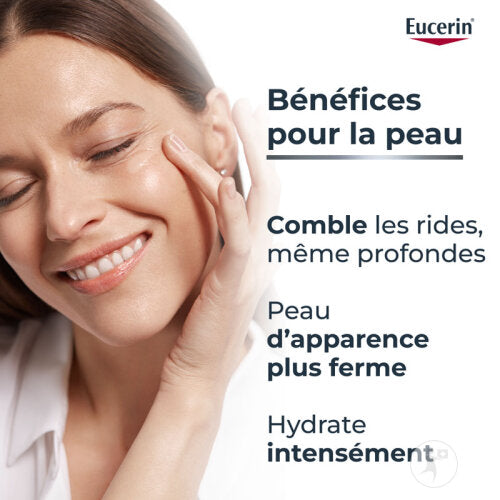 Eucerin Hyaluron-Filler + 3x Effect Soin De Jour IP15 Anti-Âge Peaux Sèches Pot 50ml