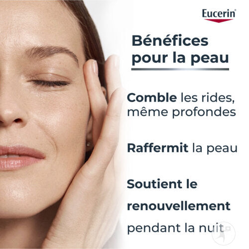 Eucerin Hyaluron-Filler + 3x Effect Soin De nuit Anti-Âge Peaux Sèches Pot 50ml