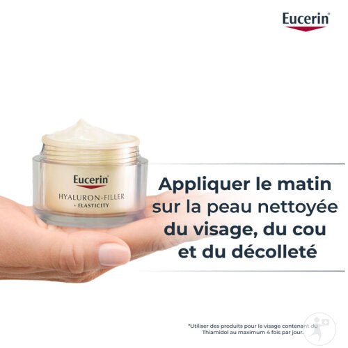 Eucerin Hyaluron Filler + Elasticity Soin De Jour IP30 Anti-Âge Tous Types De Peaux Pot 50ml