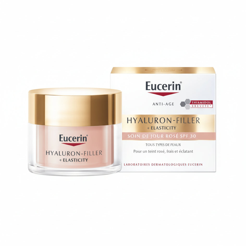 Eucerin Hyaluron-Filler + Elasticity Soin De Jour Rose IP30 Anti-Âge Toutes Peaux Pot 50ml