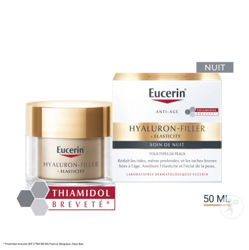 Eucerin Hyaluron-Filler + Elasticity Soin De Nuit Anti-Âge Toutes Peaux Pot 50ml