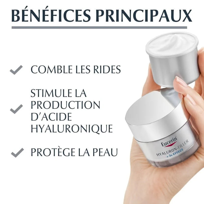 EUCERIN HYALURON-FILLER +3x EFFECT Recharge Soin de Jour Peau Sèche SPF 15